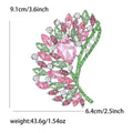 Pink and Green Crystal Statement Brooch Collection view 11