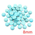 Oval and Round Turquoise Pattern Cabochons in Six Sizes view 6