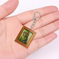 Framed Cat in Green Dinosaur Outfit Keychain, Two Package Styles view 4
