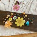 Botanical Cord Pendant Necklaces in Six Floral Designs view 2