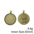 Rose Round Cabochon Tray In Antique Bronze For Jewelry Making view 3