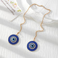 Gold Tone Blue Evil Eye Rearview Mirror Hanging Ornaments in Fifteen Designs view 6
