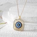 Turkish Evil Eye Rhinestone Pendant Necklaces Gold Silver 8 Styles view 8
