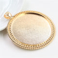 Round Metal Cabochon Pendant Trays in Fifteen Frame Styles view 10