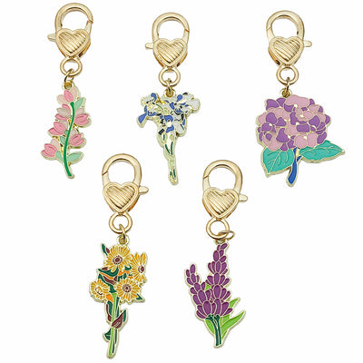 Image 1 showing four flower charms.