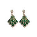 Crystal Feather and Leaf Drop Earrings in Three Designs view 5