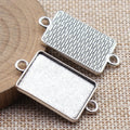 Rectangular Cabochon Settings in Two Antique Finishes view 2