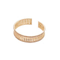 Gold Silver Mesh Scale Open Cuff Bracelets Crystal Edges view 5