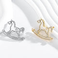 Horse Two Designs Metal Brooch Pin 3.6 x 4.4 cm for Jackets and Lapels view 5