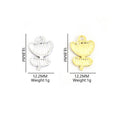 Polished Gold Silver Flower Alloy Charms in 12 Styles view 2