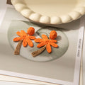 Nine Color Woven Palm Tree Novelty Statement Stud Earrings view 8