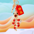 Jeweled Gem Snake Keychains with Nine Color and Blessing Combinations view 8