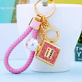 Crystal Perfume Bottle Keychains with Braided Loops and Loop Only Options view 1