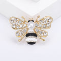 Crystal Bee Brooch with Pearl Body in Two Colorways view 7
