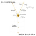 Heart Cross Y-Lariat Necklace Zircon Accents Stainless Steel view 6