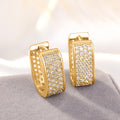 Gold Rose Gold Or Silver Openwork Huggie Earrings Jewelry view 6