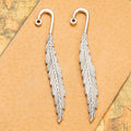 Long Feather Bookmark Hooks in Four Vintage Metal Finishes view 4