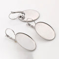 Oval Leverback Earring Bezel Settings in Two Sizes view 5