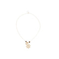 Flower Pendant Beaded Long Necklace - 2 Styles Polished Decorative Design view 5