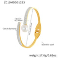Crystal Geometric Open Bangle Collection in Three Designs view 6