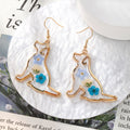 Blue Pressed Flower Resin Earrings Gold Hooks 7 Style Mix view 4
