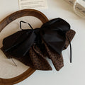 Leopard Fabric Satin Bow Oversized Hair Claw 2 Colors view 6