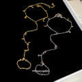 Star and Moon Charm Hand Chain Bracelet with Finger Loop view 4