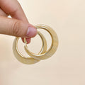 Two Tone Cutout Resin Round Hoop Earrings Jewelry Accessory view 6