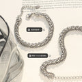 Double Layer Braided Wheat Box Chain Steel Bracelet view 2