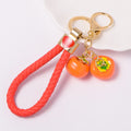 Dual Enamel Persimmon Keychains Braided Heart Cord 11 Options view 7