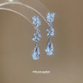 Crystal Wheat Leaf and Teardrop Dangle Earrings Fashion Earrings view 4