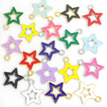 Colorful Open Star Jewelry Components For DIY Earrings And Bracelets Charms view 3
