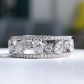 Open Heart and Round Stone Eternity Style Band Ring view 2