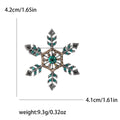 Geometric Crystal Snowflake Brooch in Green or Pink view 5