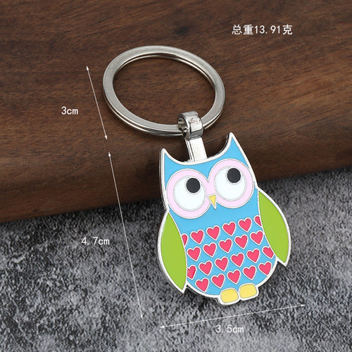Cartoon Owl Enamel Zinc Alloy Keychain Gift Accessory