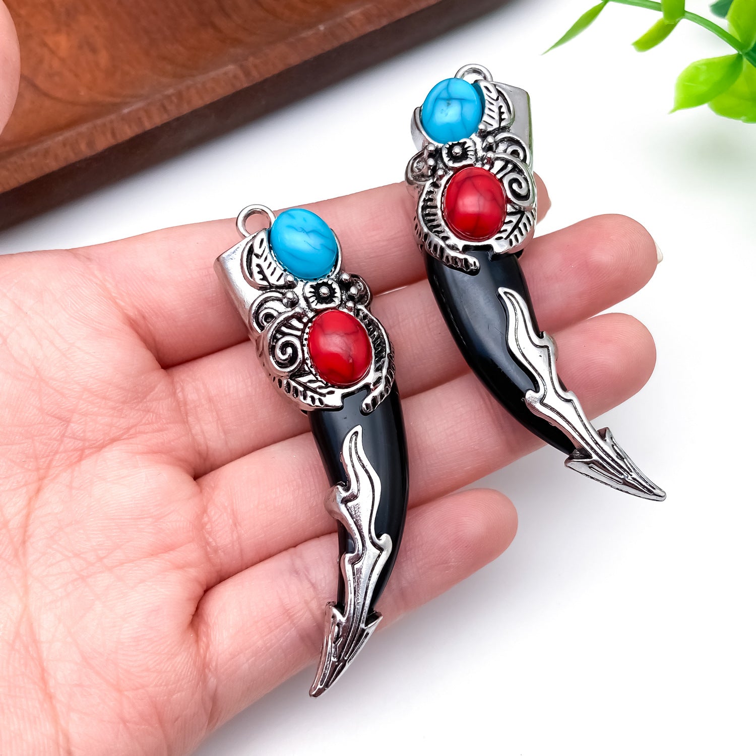 Resin Ethnic Round Pattern charm pendant for DIY necklace bag charm keychain making