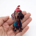 Christmas Dachshund Printed Acrylic Ball Chain Hanging Charms view 4