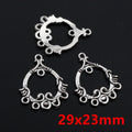 Antique Silver Openwork Multi-Loop Jewelry Connectors view 3