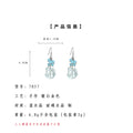 Blue Crystal Chip Pale Aqua Glass Drop Hook Earrings view 3