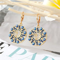 Gold Tone Sunburst Blue Evil Eye Jewelry and Keychain Options view 5