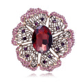 Flower Crystal Two Designs Metal Brooch Pin for Jackets and Lapels view 6