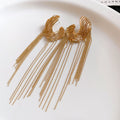 C Shaped Chain Fringe Earrings in Gold and Silver Tones view 6