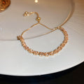 Seven Crystal Slider Bracelet Options In Blue Green Clear Or Champagne view 12