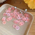 Shell Disc Cascade Stud Earrings in Three Colors Decorative Jewelry Accessory view 6