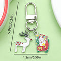 Christmas Charm Keychains Featuring Silver Heart Across 41 Pictured Variations view 11