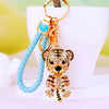 Sky-Blue-Strap Tiger-Mascot