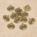 Round Musical Note Charms in Antique Bronze Finish view 4