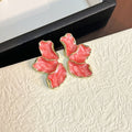 Five Color Irregular Petal Flower Statement Stud Earrings view 8