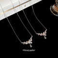 Silver Tone Pearl and Teardrop Crystal Necklaces Statement Jewelry view 2