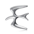 Polished Flying Swallow Brooch with Smooth Sculptural Shape view 2